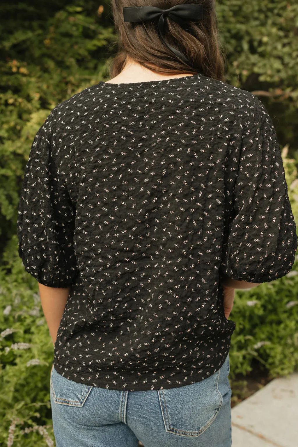 Dongguan Huoyoung Apparel Co Tops|Maternity Friendly<Adrianne Top-Black Floral