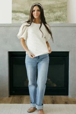 Anniewear Maternity Friendly|Tops<Aimee Top-Ivory/Taupe