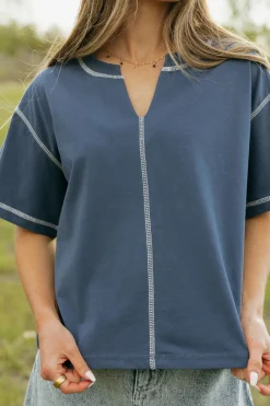 Dongguan Huoyoung Apparel Co Tops|Tops<Alyssa Top-Navy