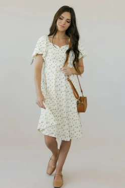 Tea N Rose Maternity Friendly|Dresses<Annabelle Dress-Cream Floral