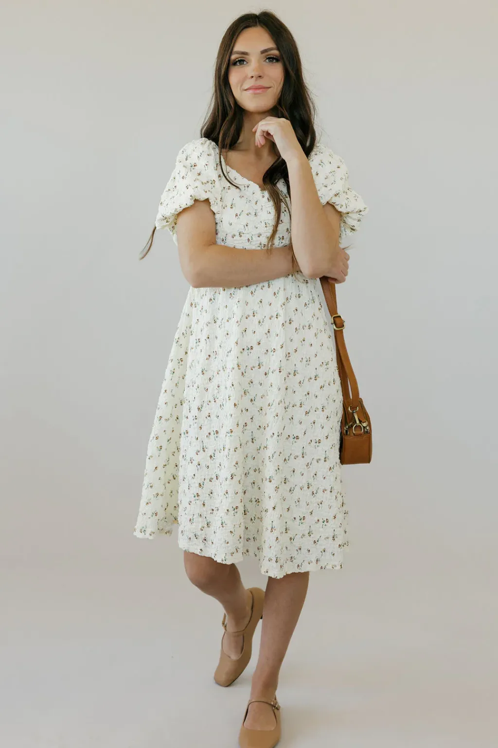 Tea N Rose Maternity Friendly|Dresses<Annabelle Dress-Cream Floral