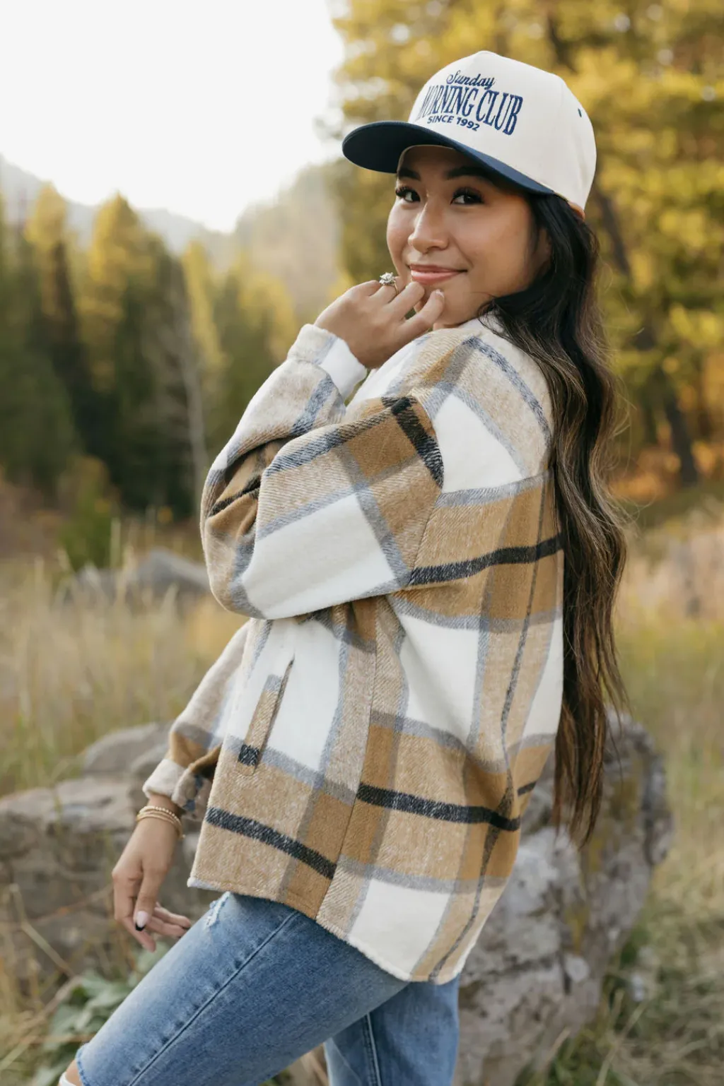 MISS SPARKLING Maternity Friendly|Nursing Friendly<Arwin Flannel-Tan