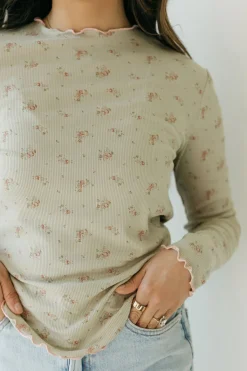 Dongguan Huoyoung Apparel Co Tops|Maternity Friendly<Becca Top-Sage Floral