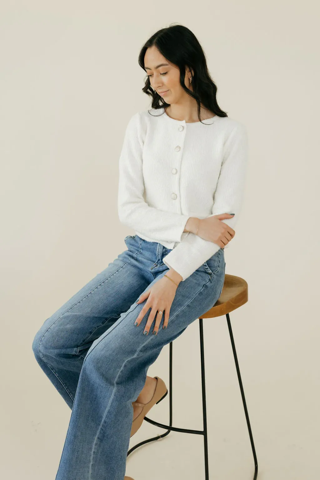 Blu Pepper Cardigans<Beckham Cardigan-Ivory