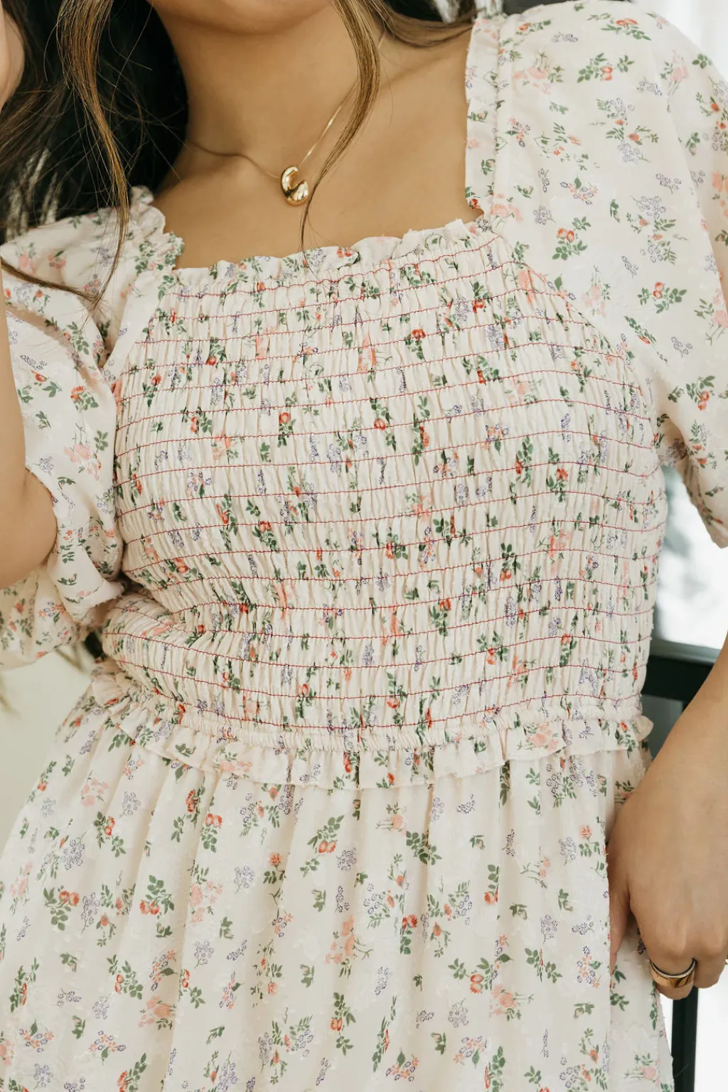 Dongguan Huoyoung Apparel Co Dresses|Maternity Friendly<Belle Dress-Apricot Floral