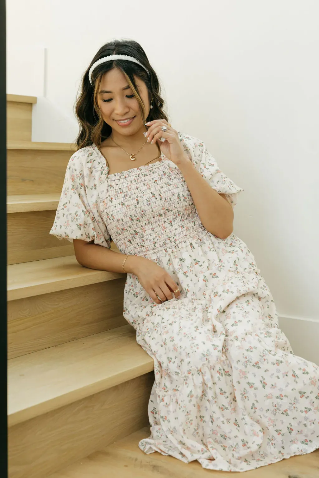 Dongguan Huoyoung Apparel Co Dresses|Maternity Friendly<Belle Dress-Apricot Floral