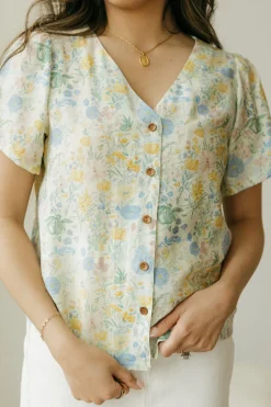 Dongguan Huoyoung Apparel Co Tops|Nursing Friendly<Beverly Top-Pale Floral