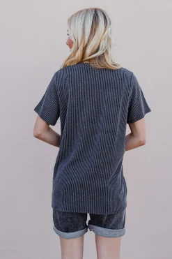 Tres Bien Maternity Friendly|Tees<Boone Top-Charcoal