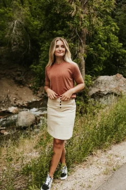 Tres Bien Tops|Tees<Boone Top-Hazelnut