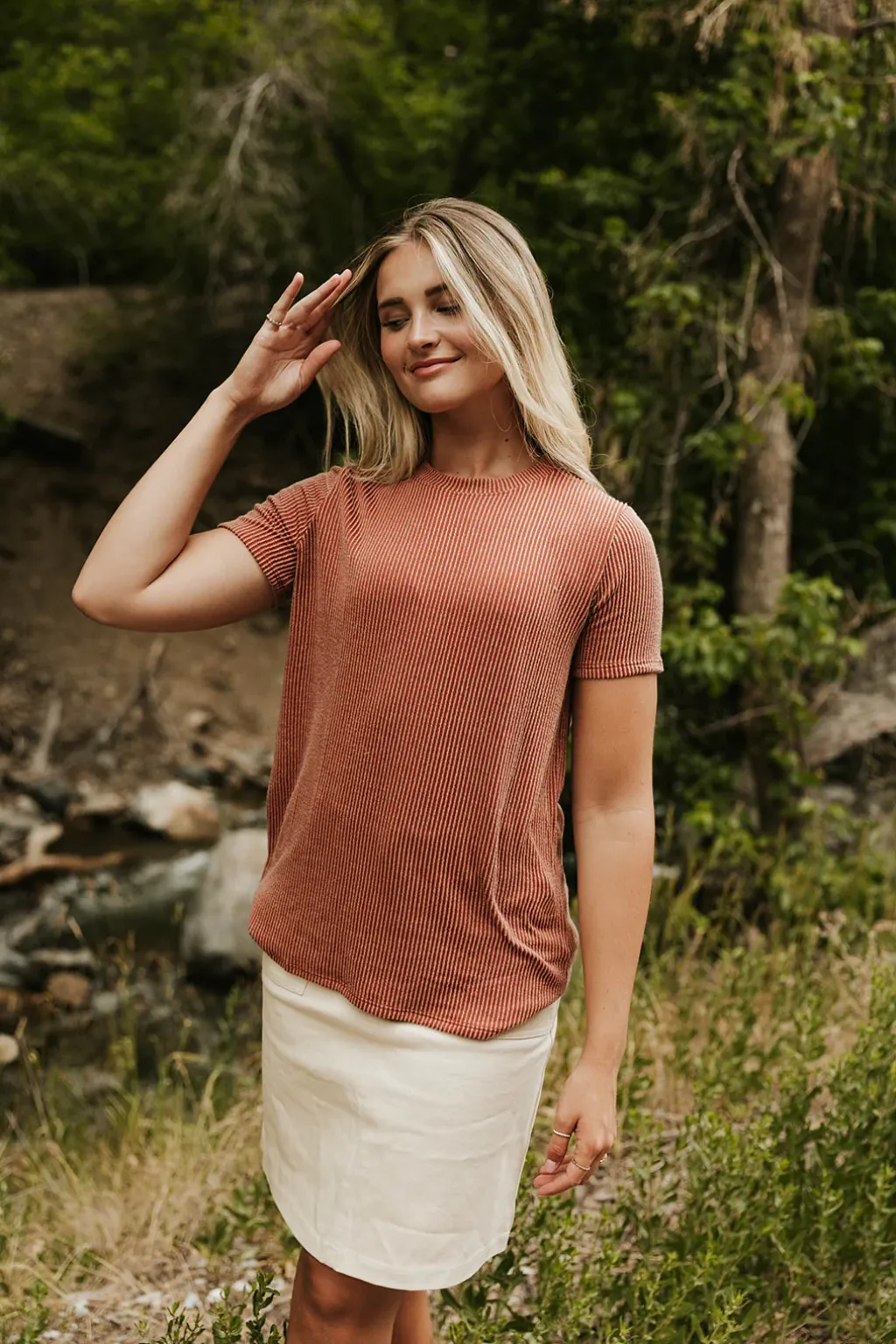 Tres Bien Tops|Tees<Boone Top-Hazelnut