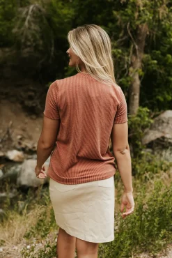 Tres Bien Tops|Tees<Boone Top-Hazelnut