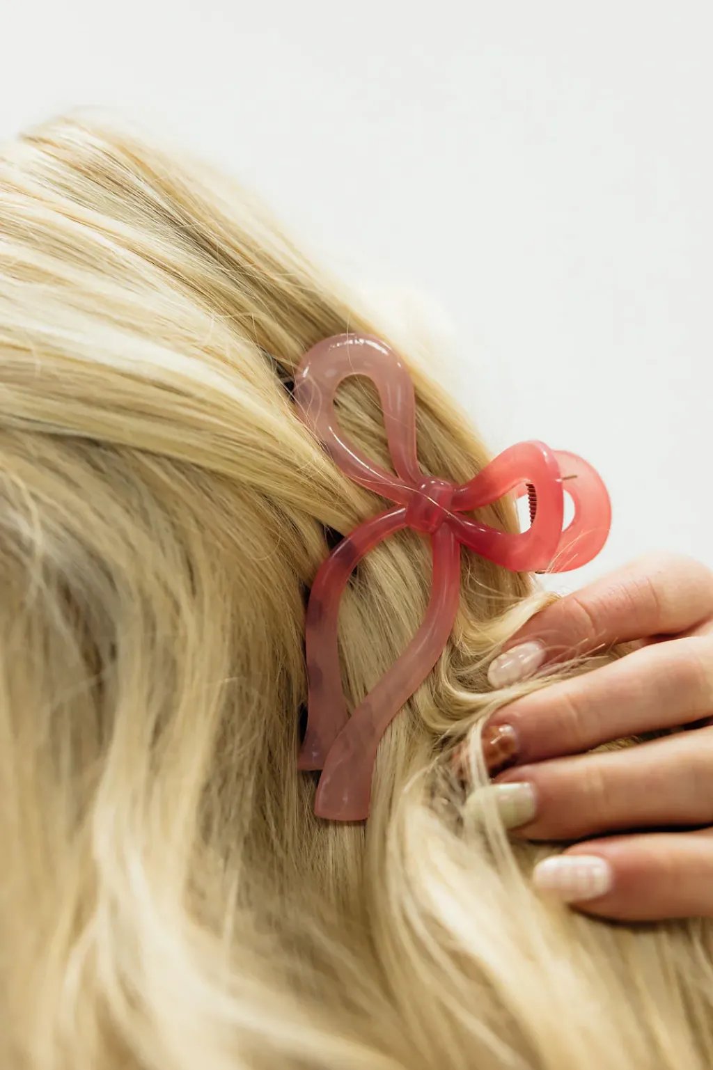 Hash Shop Hair<Bow Claw Clip-Pink
