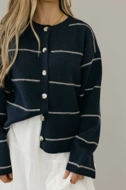 Buttermelon Cardigans|Sweaters<Brett Cardigan-Navy Multi