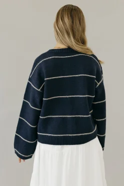 Buttermelon Cardigans|Sweaters<Brett Cardigan-Navy Multi