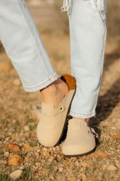 Olem Shoe Clogs|Flats<Bria Corduroy Clog-Taupe