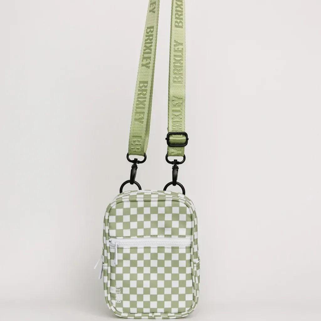 Brixley Bags<Crossbody Sling-Green Checkered