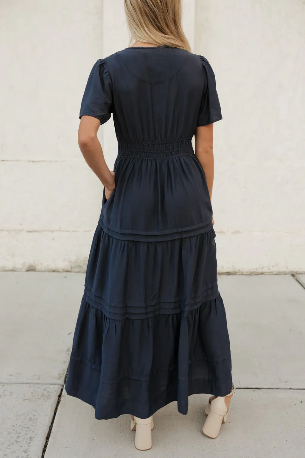 Dongguan Huoyoung Apparel Co Dresses|Maternity Friendly<Caribbean Dress-Navy