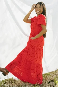 Dongguan Huoyoung Apparel Co Dresses|Maternity Friendly<Caribbean Dress- Eyelet