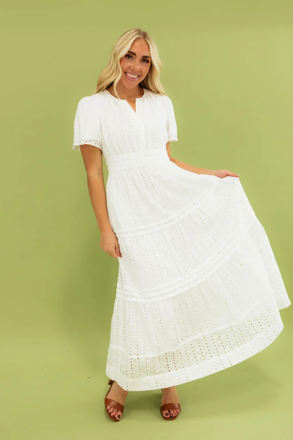 Dongguan Huoyoung Apparel Co Dresses|Maternity Friendly<Caribbean Dress- Eyelet