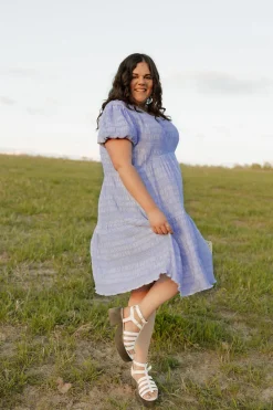 Dongguan Huoyoung Apparel Co Dresses|Midi Dresses<Carlie Dress-Cornflower Blue
