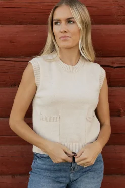 Miou Muse Sweaters<Carolynn Sweater Vest-Beige
