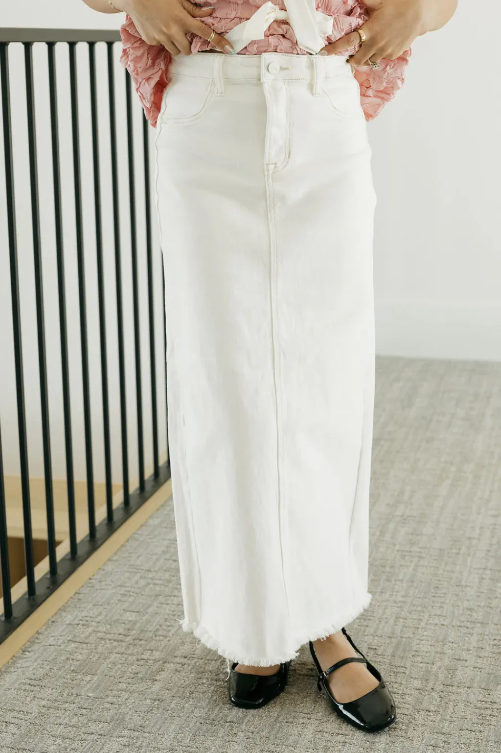 Risen Bottoms|Skirts<Carsen Denim Skirt-Cream