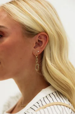 Fame Accessories Earrings<Chain Earrings- Gold
