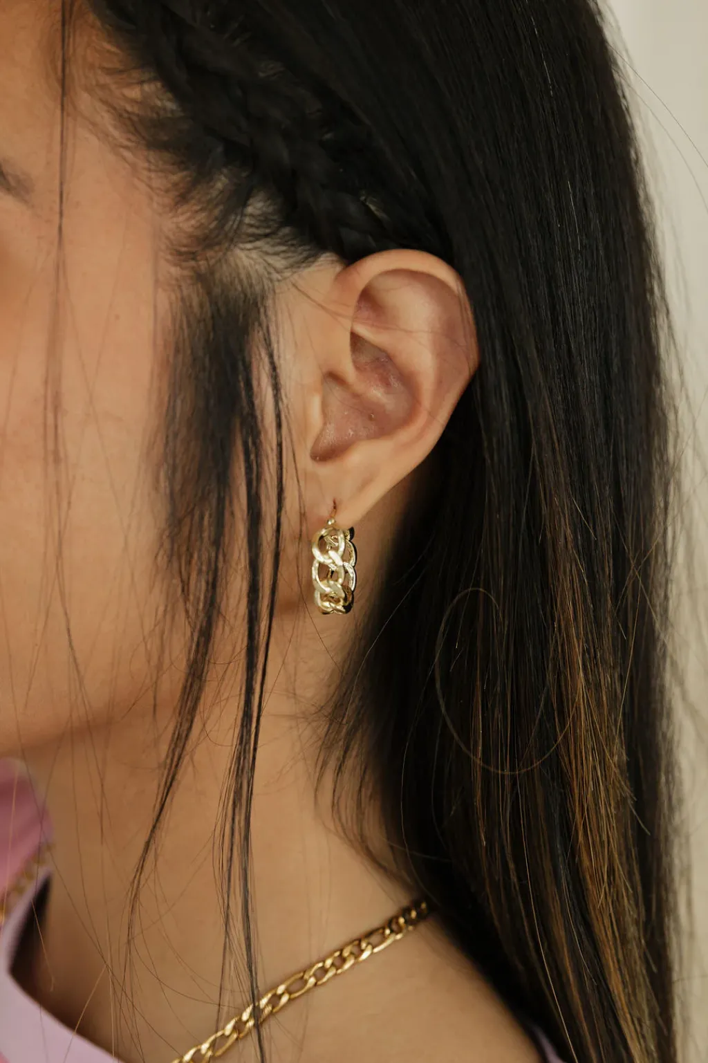 Ali Express Earrings<Chain Link Hoop Earrings