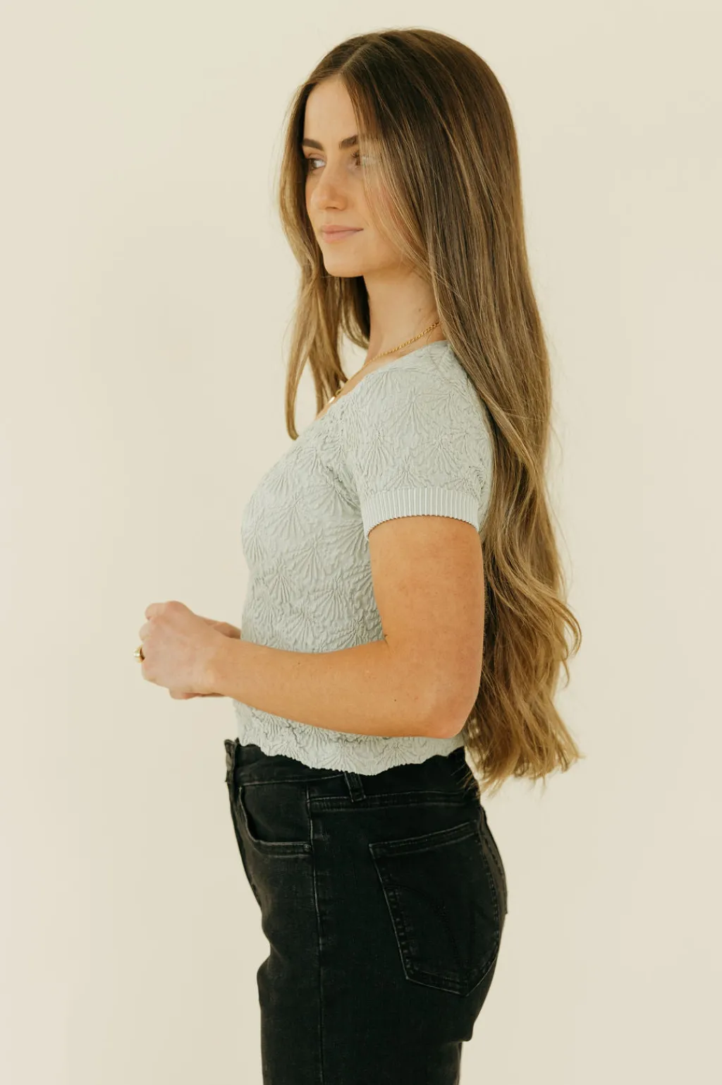 Hem & Thread Tees<Chelsey Top-Sage