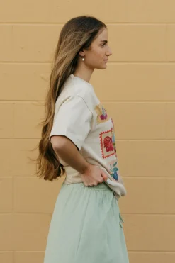 Blume + Co Maternity Friendly|Tees<Cherry Stamps Tee-Sand