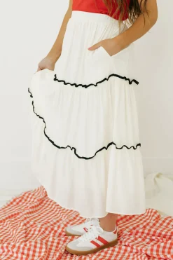 Polagram Bottoms|Skirts<Cierra Skirt-Ivory