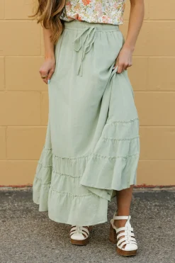 Camellia Skirts|Tees<Clover Skirt-Sage
