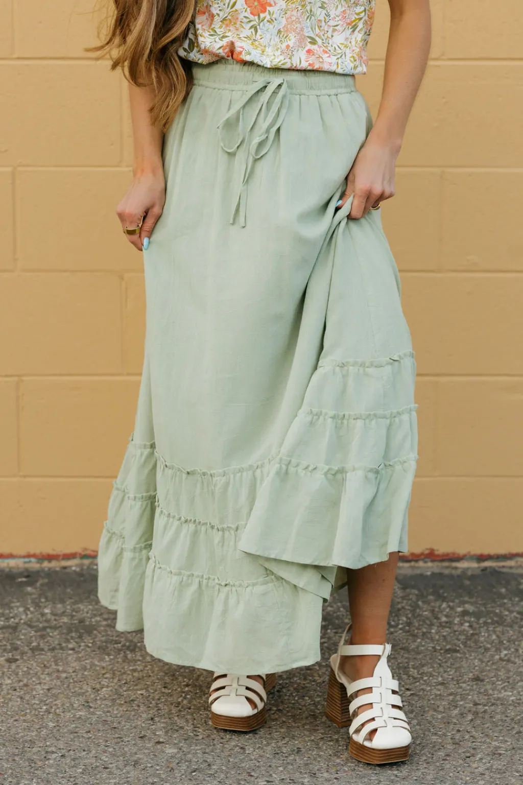 Camellia Skirts|Tees<Clover Skirt-Sage
