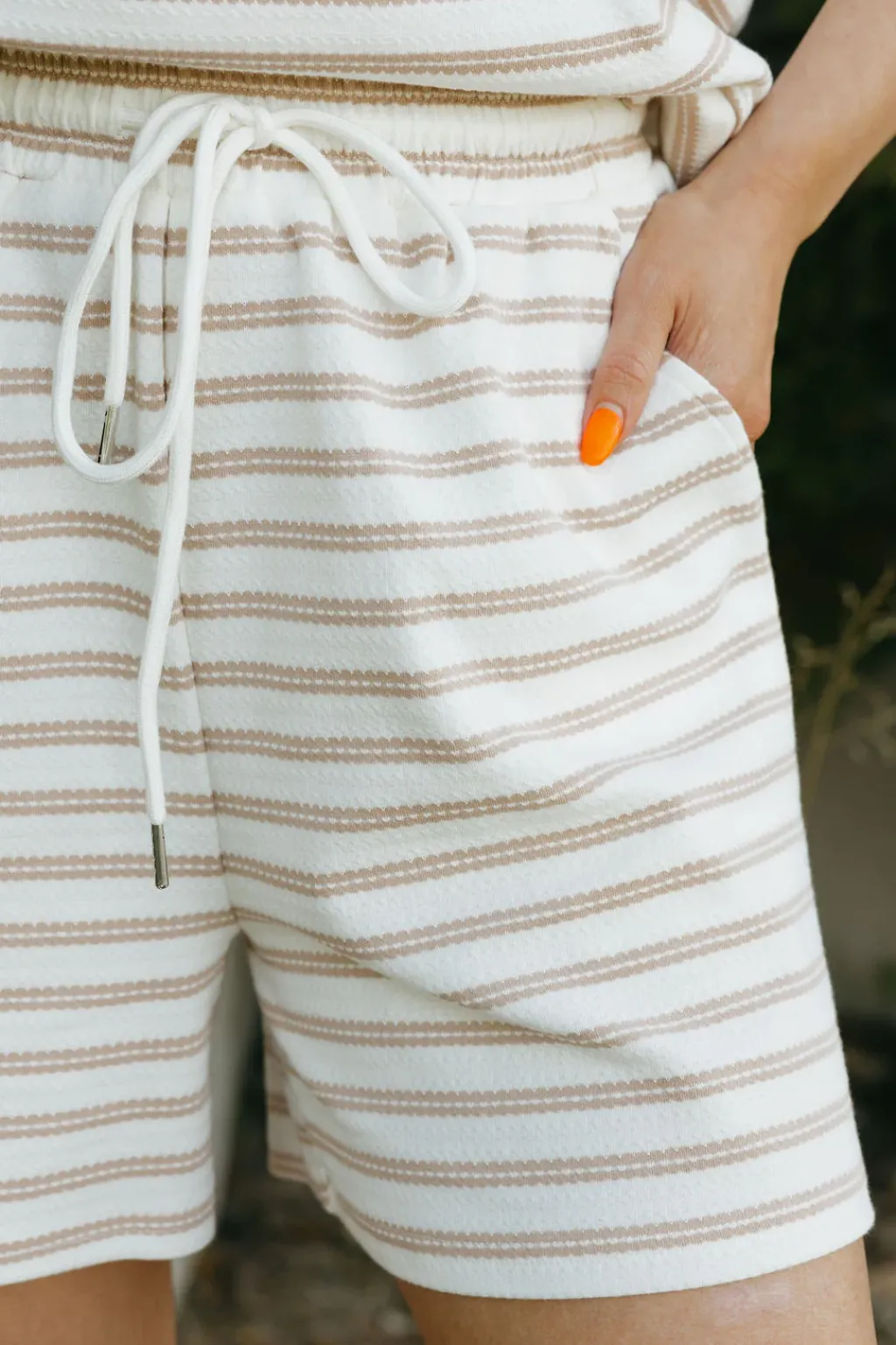 Polagram Bottoms|Shorts<Corrie Shorts-Ivory/Taupe