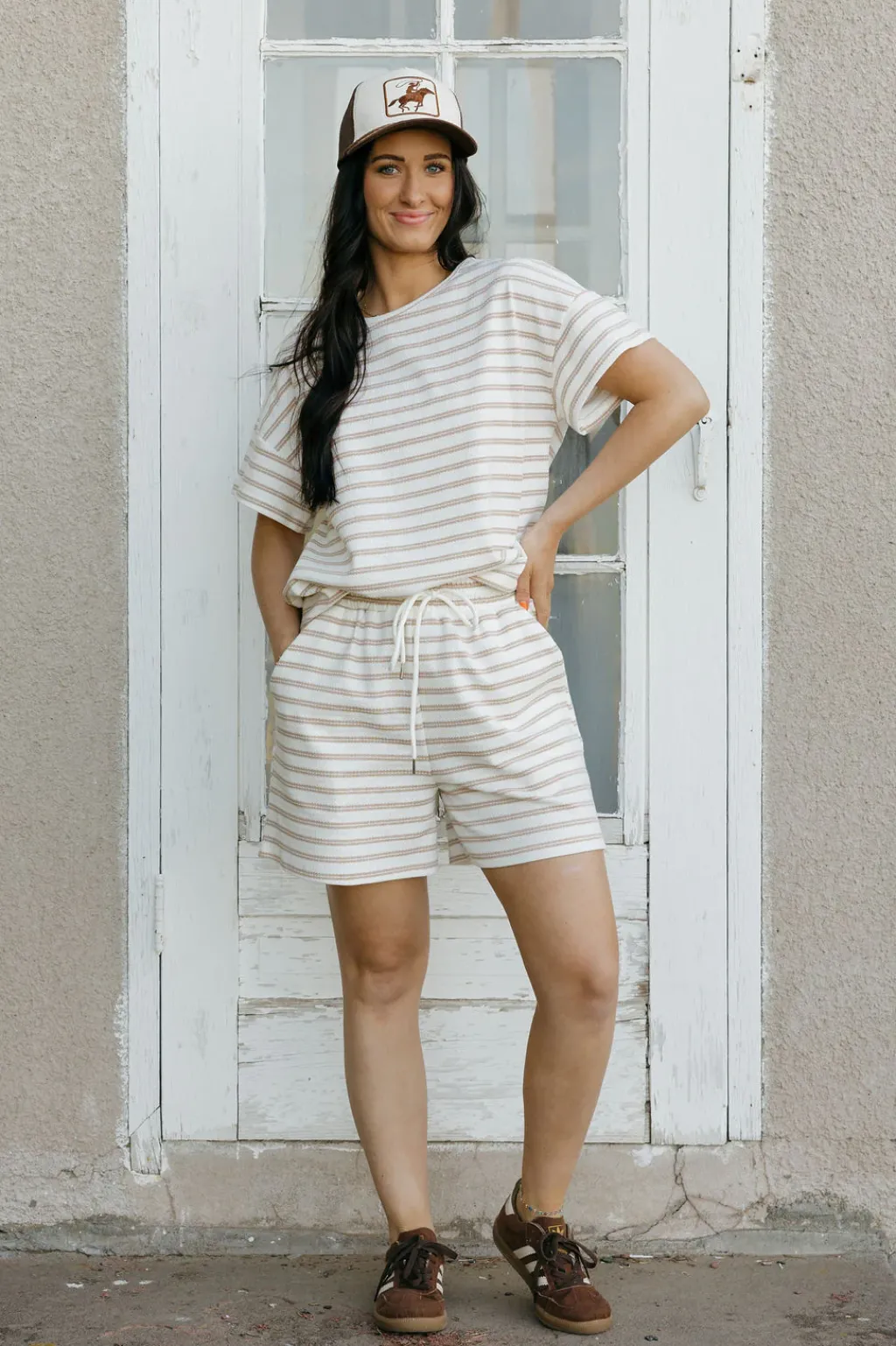 Polagram Bottoms|Shorts<Corrie Shorts-Ivory/Taupe