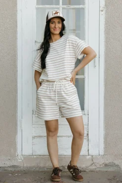 Polagram Maternity Friendly|Tops<Corrie Top-Ivory/Taupe