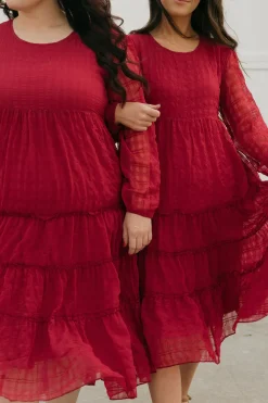 Dongguan Huoyoung Apparel Co Maternity Friendly|Dresses<Curtis Dress-Maroon