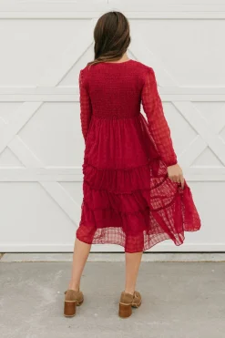 Dongguan Huoyoung Apparel Co Maternity Friendly|Dresses<Curtis Dress-Maroon