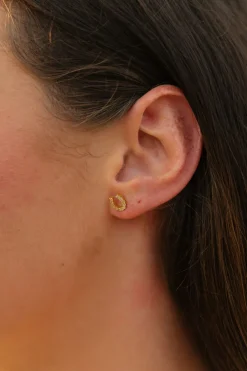 Ali Express Earrings<Dainty Horseshoe Earrings-Gold