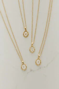 Ali Express Necklaces<Dainty Initial Necklace-Gold