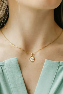 Ali Express Necklaces<Dainty Initial Necklace-Gold