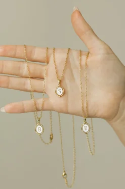 Ali Express Necklaces<Dainty Initial Necklace-Gold