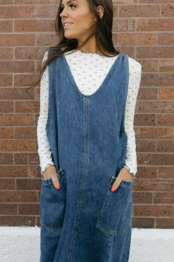 Tea N Rose Maternity Friendly|Dresses<Daria Dress-Indigo