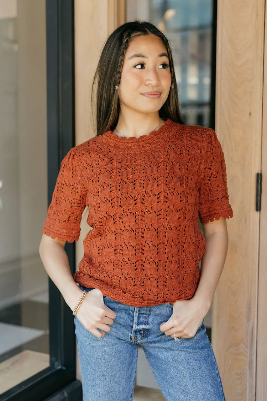 Polagram Tops|Tees<Emmie Top-Rust