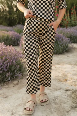 Dongguan Huoyoung Apparel Co Bottoms|Maternity Friendly<Essie Pants-Black/Tan