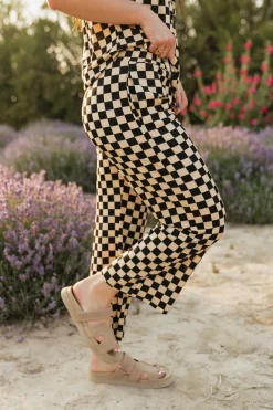 Dongguan Huoyoung Apparel Co Bottoms|Maternity Friendly<Essie Pants-Black/Tan