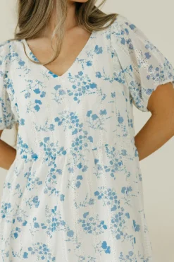 Dongguan Huoyoung Apparel Co Dresses|Maternity Friendly<Evie Dress-Ivory/Blue