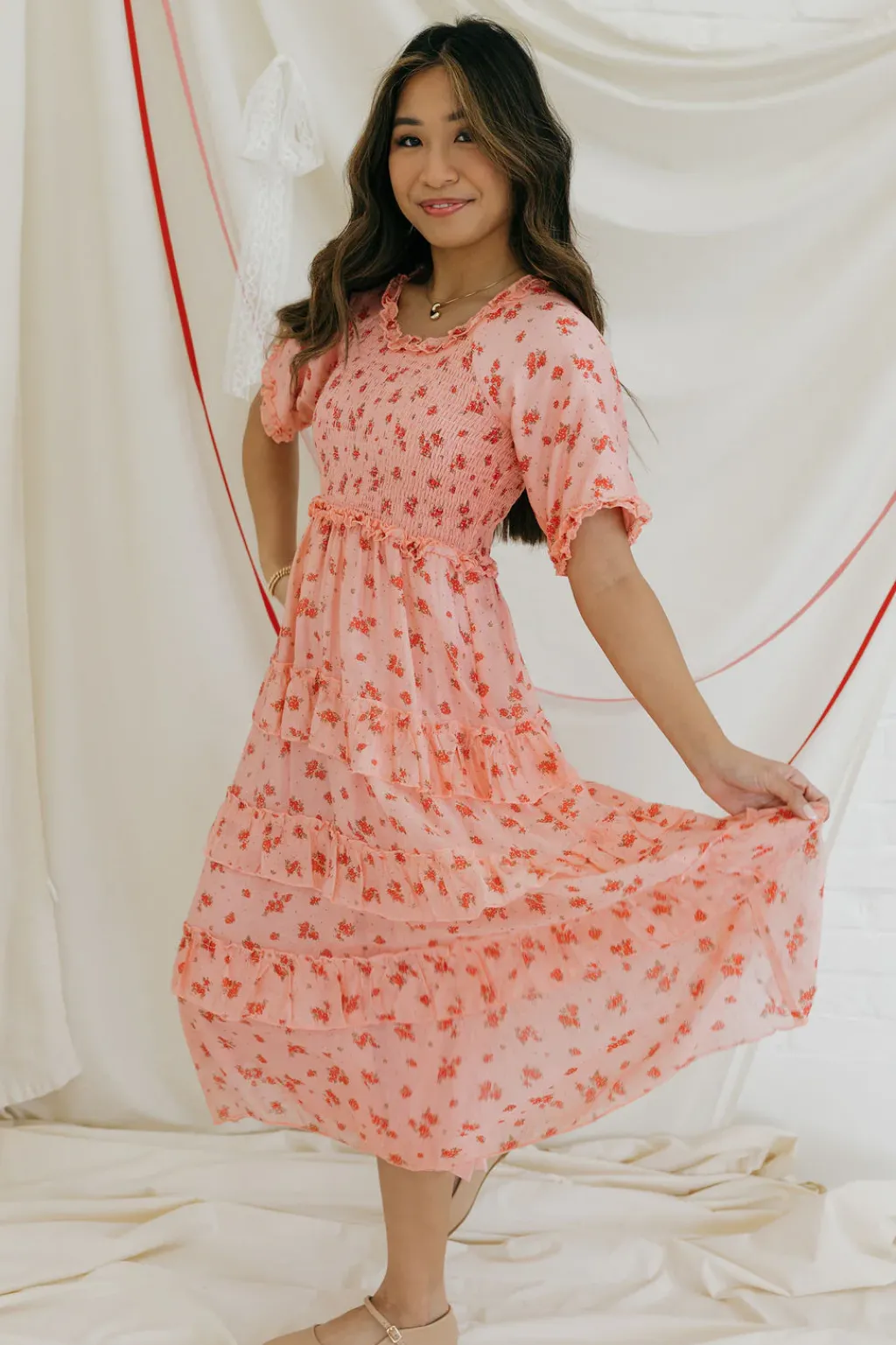 Dongguan Huoyoung Apparel Co Dresses|Dresses<Forever Yours Dress-Peach Multi