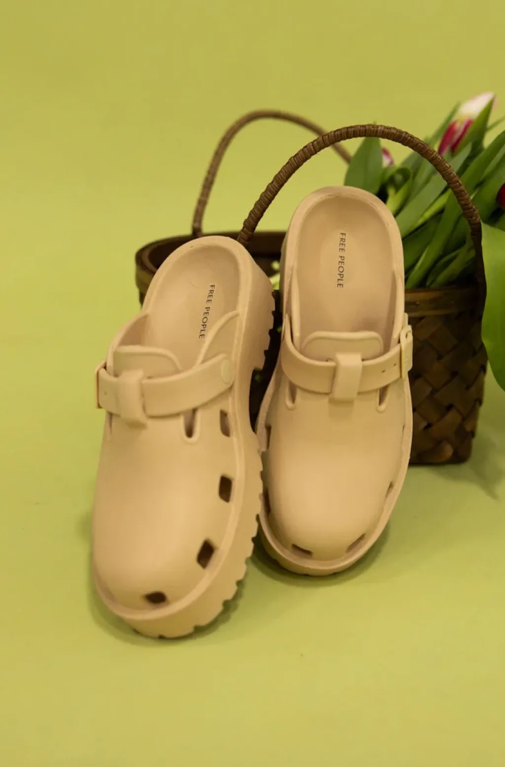 Free People Clogs|Flats<Karlie Buckle Clog-Sand Dune