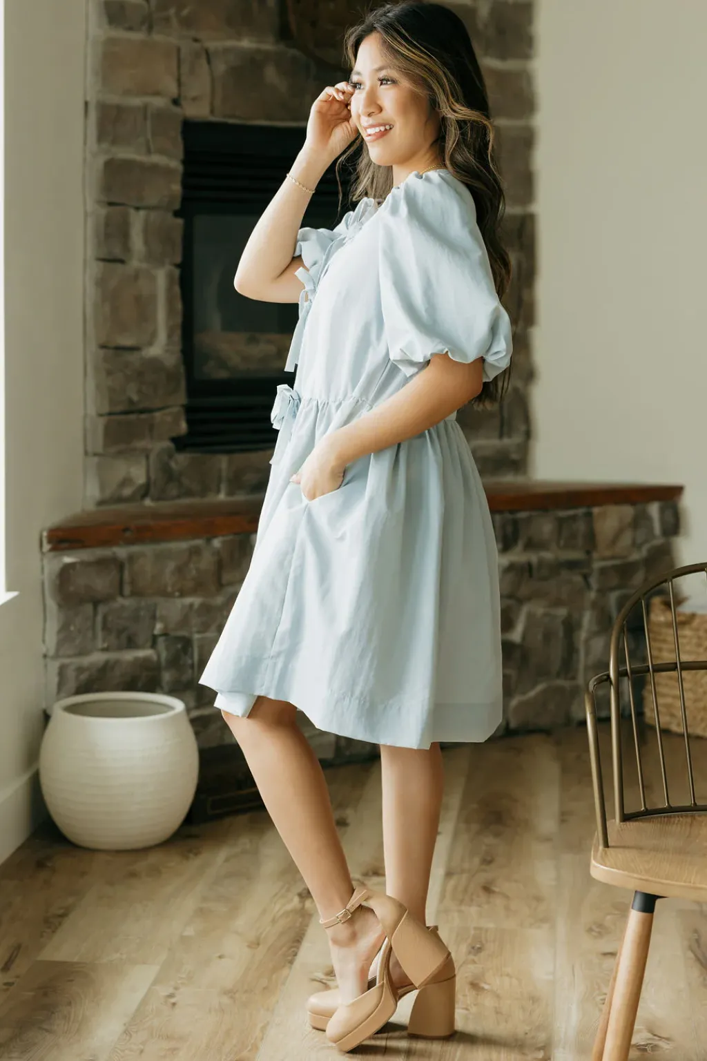 Vine & Love Maternity Friendly|Knee-Length Dresses<Gisele Dress-Light